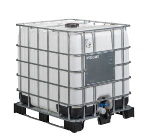 IBC container - 1000 ltr - witte blaas - Vulopening Ø150mm - combi pallet