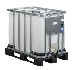 IBC container - 600 ltr - Vulopening Ø150mm - kunststof pallet