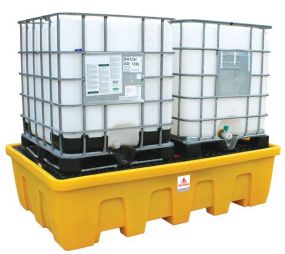 Kunststof IBC lekbak - 2 IBC's (1.200ltr) - 226x147x58cm