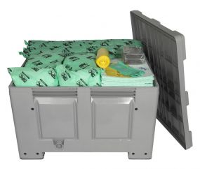 Spill kit - Container met deksel - Chemical - Opname 300ltr.