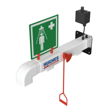 Hughes vorstbestendige, wandgemonteerde nooddouche type AH2 