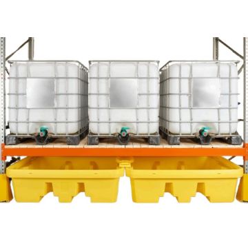 modulair lekbaksysteem 320x130x52 cm voor magazijnstelling, 2-delig