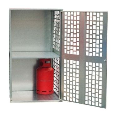 Gasflessenkast - enkele gaasdeur - verzinkt - 10 x 11 kg