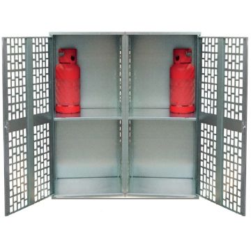 Gasflessenkast - 2 deuren - verzinkt 