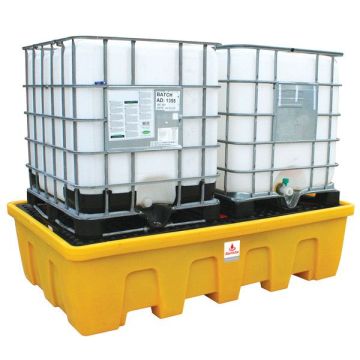 Kunststof IBC lekbak - 2 IBC's (1.200ltr) - 226x147x58cm