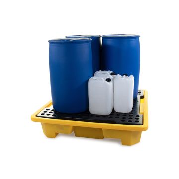 Kunststof lekbak met rooster - 146x146x31cm - Capaciteit 250ltr