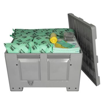 Spill kit - Container met deksel - Chemical - Opname 600ltr.