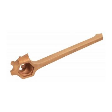 Vatensleutel van brons, geschikt voor vrijwel alle soorten afsluitdoppen van vaten